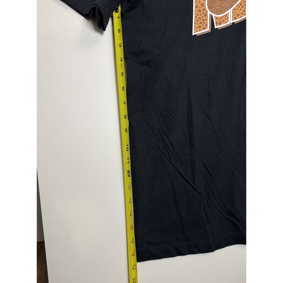 Nike Black Graphic T-shirt Gold Swoosh‎ Logo Men's Size L Y2K - Picture 3 of 5